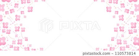 Hand-drawn floral pattern frame/background material/white background (horizontal for banners) Hand-drawn floral pattern frame/background material/white background (horizontal for banners) 110573814