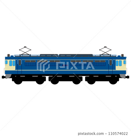 EF65 type electric locomotive simple illustration 110574022