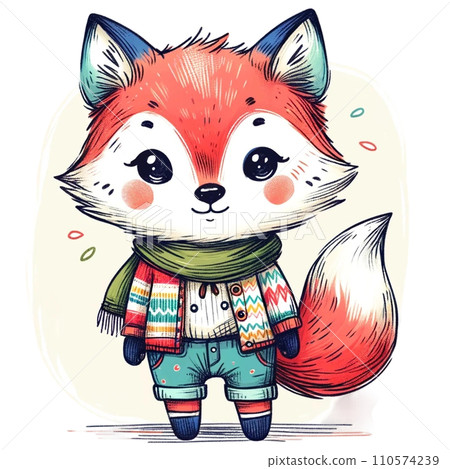 可愛的狐狸AI圖像 110574239