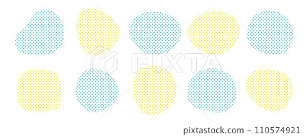 Dot shape frame Liquid abstract loose frame Blue Yellow Green Dot shape frame Liquid abstract loose frame Blue Yellow Green 110574921
