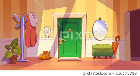 Home hallway interior with furniture 110575789