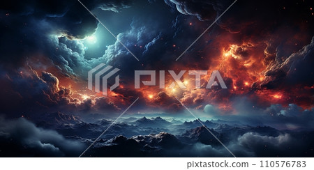 Night sky - Universe filled with stars, nebula and galaxy Night sky - Universe filled with stars, nebula and galaxy 110576783