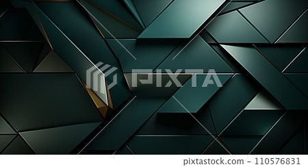 Poster for web design. 3d business card with abstract texture dark green on light background for booklet design. 110576831