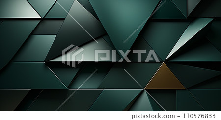 Poster for web design. 3d business card with abstract texture dark green on light background for booklet design. 110576833