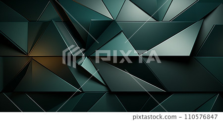 Poster for web design. 3d business card with abstract texture dark green on light background for booklet design. 110576847