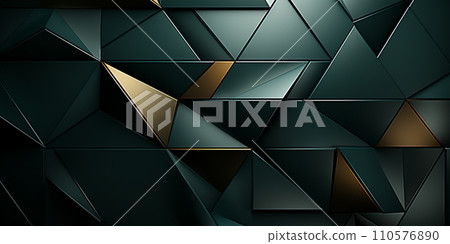 Poster for web design. 3d business card with abstract texture dark green on light background for booklet design. 110576890