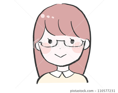 戴眼鏡的女人的插圖 戴眼鏡的女人的插圖 110577231