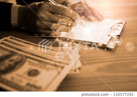 Stock market or forex trading graph and candlestick chart suitable for financial investment concept. Economy trends background for business idea and all art work design. Abstract finance background.. Stock market or forex trading graph and candlestick chart suitable for financial investment concept. Economy trends background for business idea and all art work design. Abstract finance background.. 110577291
