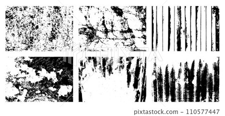 Black and white grunge. Distress overlay texture. Abstract surface dust and rough dirty wall background concept. Distress illustration simply place over object to create grunge effect. Vector EPS10. 110577447