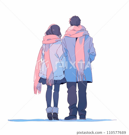 A couple walking hand in hand 110577689