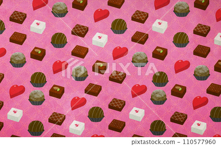 Cute chocolate horizontal background 110577960