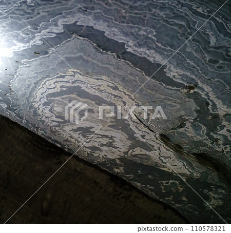 Colorful Cave Formation Resembling Jesus Christ s Face 110578321