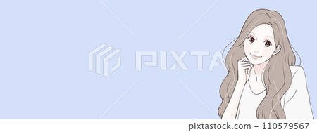 Illustration material of women and girls 110579567