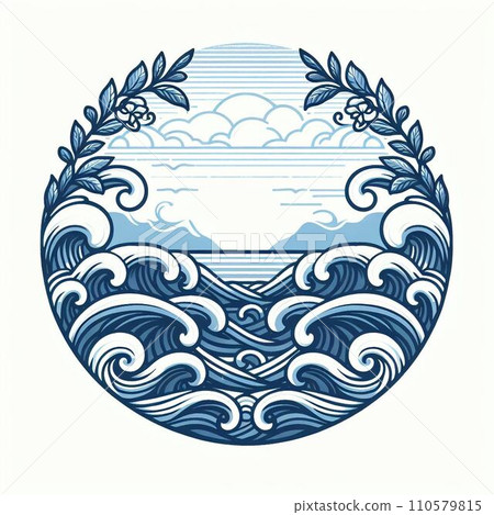 Wave frame 110579815