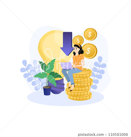 Grants illustration. Grant funding, business concept. Vector illustration flat design. Financing. Grants illustration. Grant funding, business concept. Vector illustration flat design. Financing. 110581008
