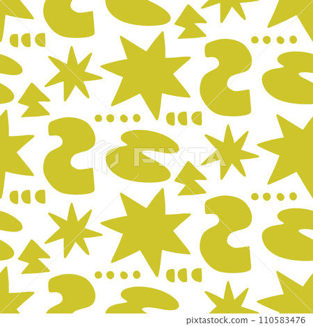 Stars fun abstract organic shapes seamless pattern Stars fun abstract organic shapes seamless pattern 110583476