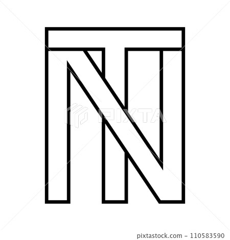 Logo sign nt tn icon double letters logotype n t 110583590