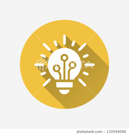 Innovation icon with long shadow for graphic and web design. Innovation icon with long shadow for graphic and web design. 110584098