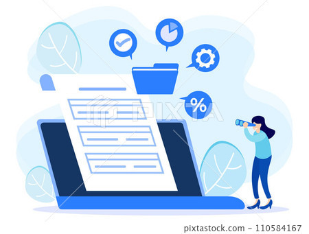 Illustration vector graphic cartoon character of audit Illustration vector graphic cartoon character of audit 110584167