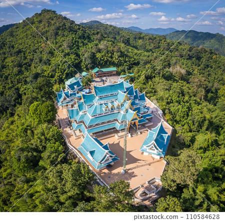 Aerial view of Wat Pa Phu Kon in Loei, Thailand 110584628