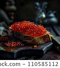 AI-generated content. New year canapes with red caviar 110585112