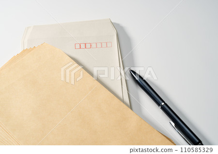 Envelopes and pen Envelopes and pen 110585329
