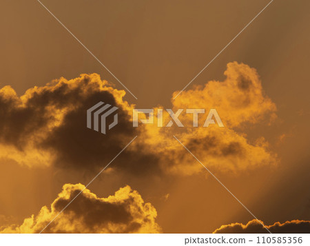Orange sunrise sky and clouds Orange sunrise sky and clouds 110585356