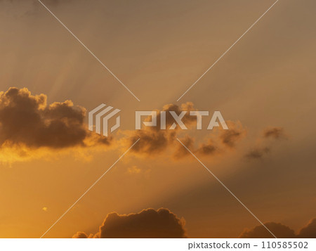 Orange sunrise sky and clouds 110585502