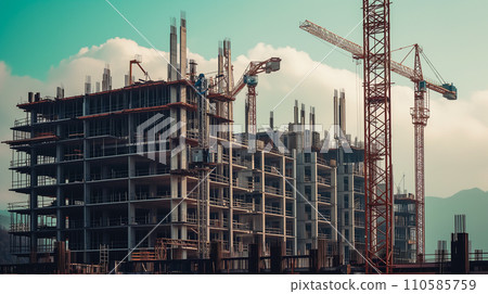 建設項目新開端,城市發展持續進行。人工智慧影像 建設項目新開端,城市發展持續進行。人工智慧影像 110585759