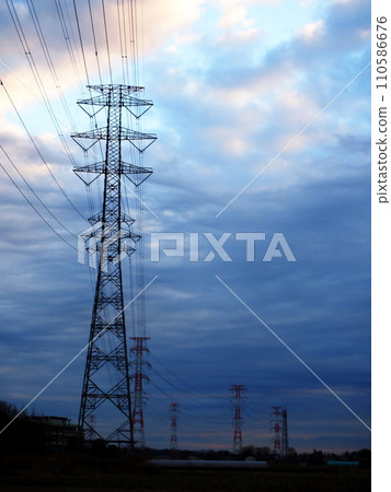 Scenery with a steel tower 110586676