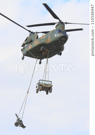 直升機運輸車輛與迫擊砲－奪島演習訓練 110586947