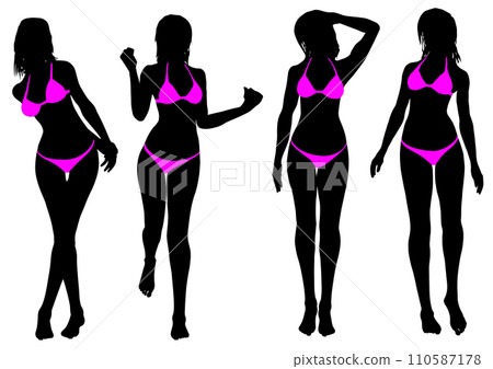 比基尼女子 Silhouette_05 比基尼女子 Silhouette_05 110587178
