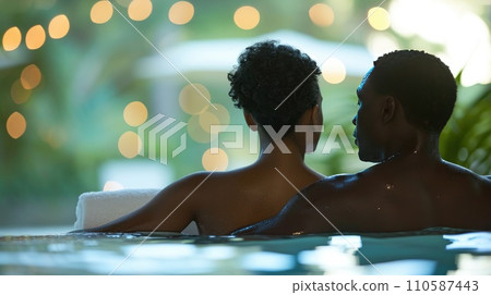 Couple Enjoying a Relaxing Spa Day Together 110587443