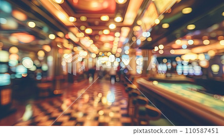 casino bokeh light abstract blur background 110587451