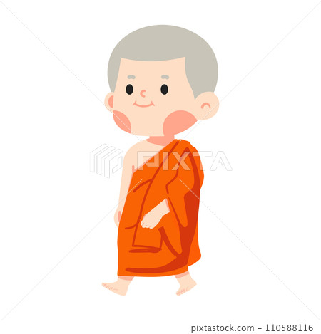 Man Thai buddhist monk walking Man Thai buddhist monk walking 110588116