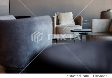 upholstered armchair with fabric 110588540