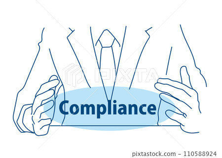 Compliance in the hands of businessmen 110588924