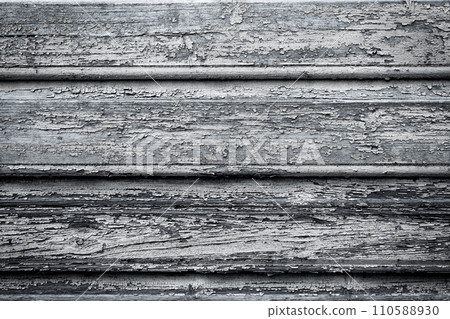 Old wooden painted and chipping paint. 110588930