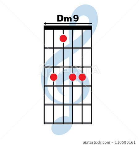 Dm9 guitar chord icon Dm9 guitar chord icon 110590161