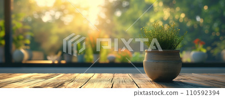 Natural Background for Presentations with Plants and Free Space , Generative AI 110592394