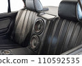 Image of car black leather back seats tuned with high performance sound system 110592535