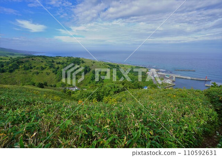 從禮文岳登山道出發的海岸線 從禮文岳登山道出發的海岸線 110592631