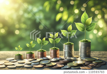Reserve investment. Image of wealth formation. AI images. 110593783