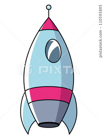 starship - color cartoon vector illustration of spaceship, isolated on white starship - color cartoon vector illustration of spaceship, isolated on white 110593805