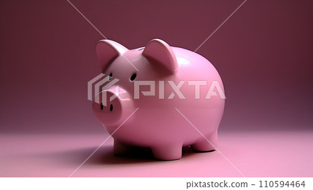 AI-generated content. pink piggy bank for savings concept, neural network generated image AI-generated content. pink piggy bank for savings concept, neural network generated image 110594464