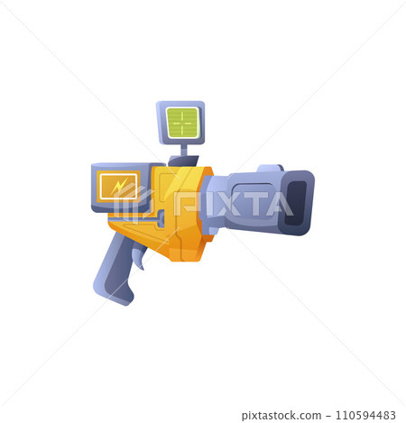 Game futuristic blaster with scope. Game futuristic blaster with scope. 110594483