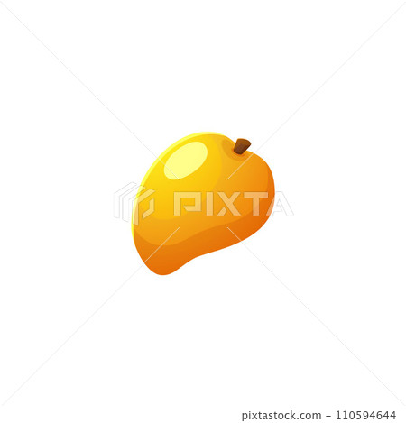 Yellow fruit, simple game icon, cartoon vector illustration isolated on white Yellow fruit, simple game icon, cartoon vector illustration isolated on white 110594644