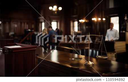 Symbol of law and justice, law and justice on courtroom for legal and judgment concept. Symbol of law and justice, law and justice on courtroom for legal and judgment concept. 110594892