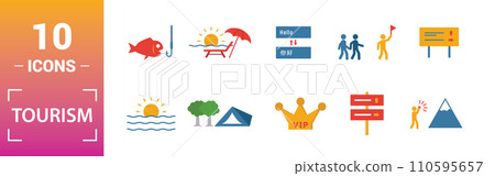 Tourism icon set. Include creative elements visa, international passport, photographing, exhibit, taxi icons. Can be used for report, presentation, diagram, web design Tourism icon set. Include creative elements visa, international passport, photographing, exhibit, taxi icons. Can be used for report, presentation, diagram, web design 110595657