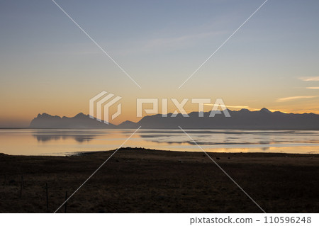 Sunset at a fjord in the east of Iceland Sunset at a fjord in the east of Iceland 110596248